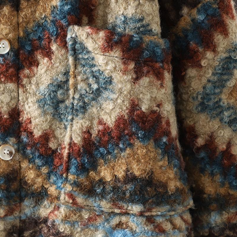 DIMANAF 2025 New Autumn Winter Plus Size Women Coats Jackets Cotton Thick Long Sleeve Loose Casual Outerwear Vintage Lady Floral