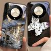 Carcasă de telefon din sticlă temperată cu gradient fluture pentru Honor Magic 6 50 70 90 Lite X7b 200 Pro Nova 10 Nova 5T X6 P30 Pura 70 Ultra