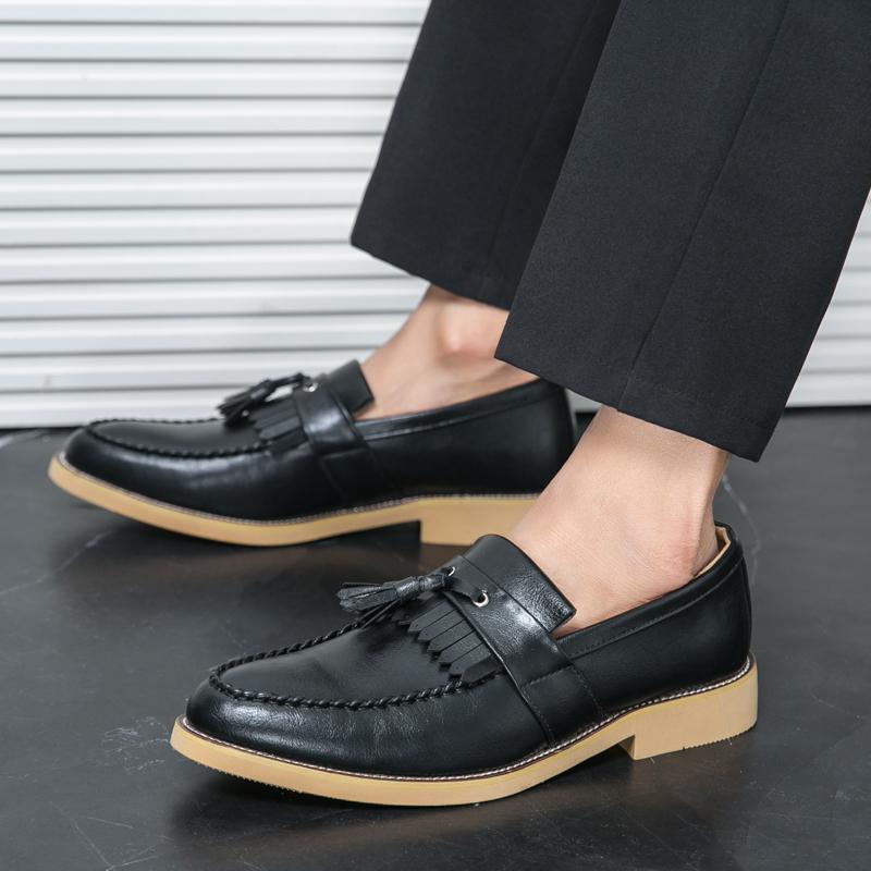 Fashion Successful People's Leather Shoes Classic British Gentleman Style Outdoor Leisure Party 38-47 Plus Size Luxury Loafers Tassel