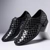 New Men's Checkered Modern Dance Casual Athletic Square Dance Latin Jive Dance Outdoor Soft Bottom Sneakermn