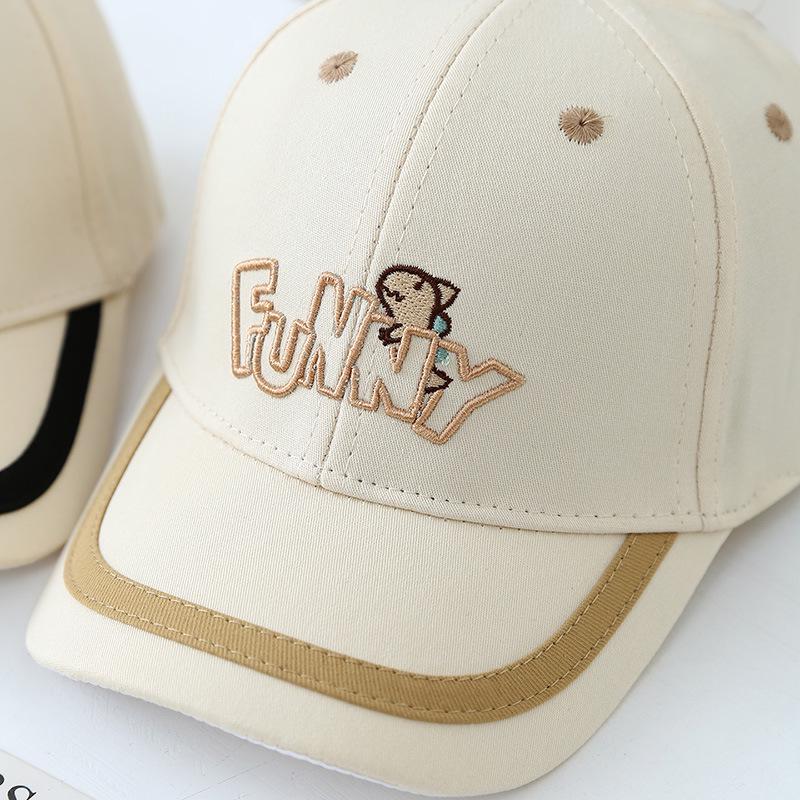 2026 Kids' Spring/Autumn Cartoon Sun Baseball Cap - Cute Duckbill Hat for Boys & Girls