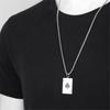 Punk Playing Cards A Shape Pendants Gold Silver Color Stainless Steel Poker Necklace for Women Men Lucky Fashion Jewelry Gift