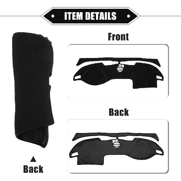 Car Dashboard Cover Mat Compatible for Buick Regal 2011-2016, Protective Polyester Black Center Console Interior Trim Dash Board Mat