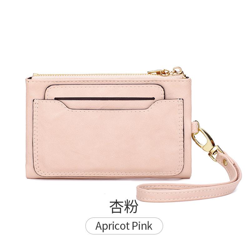 

Новый женский кошелек, многофункциональная сумка для мелочи, двойной карман для дисконтных карт, ретро короткий кошелек на молнии.