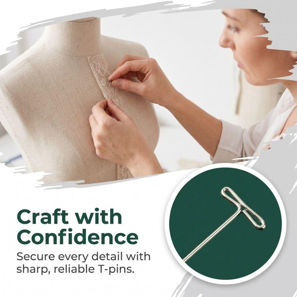 100Pcs Sharp Point Blocking Knitting Pins Straight Pins Positioning Needle  Jewelry Making