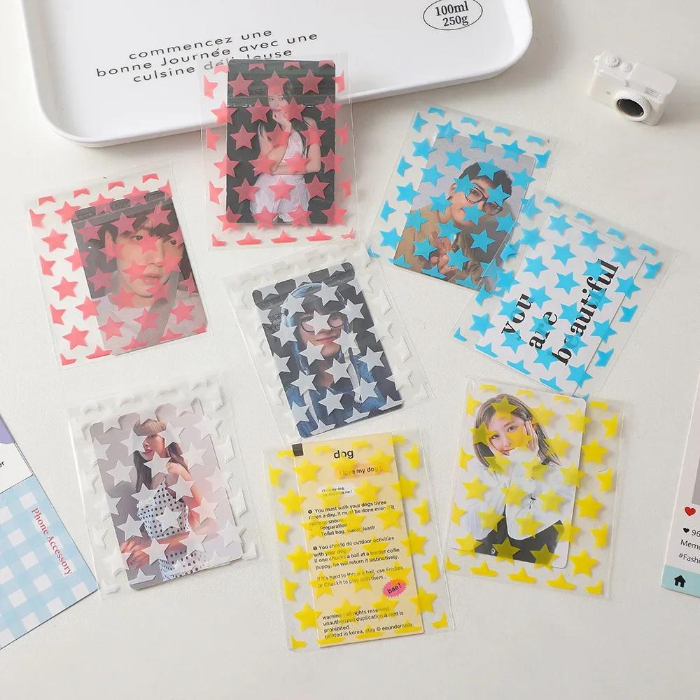 50pcs Star Transparent Pocard Protect Cover Kpop Papeleria Small Thing Organzier Pouch Card Holders