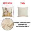 Easter Pillow Case Happy Egg Bunny Cushion Linen Print Holiday Decoration Sofa Cushion