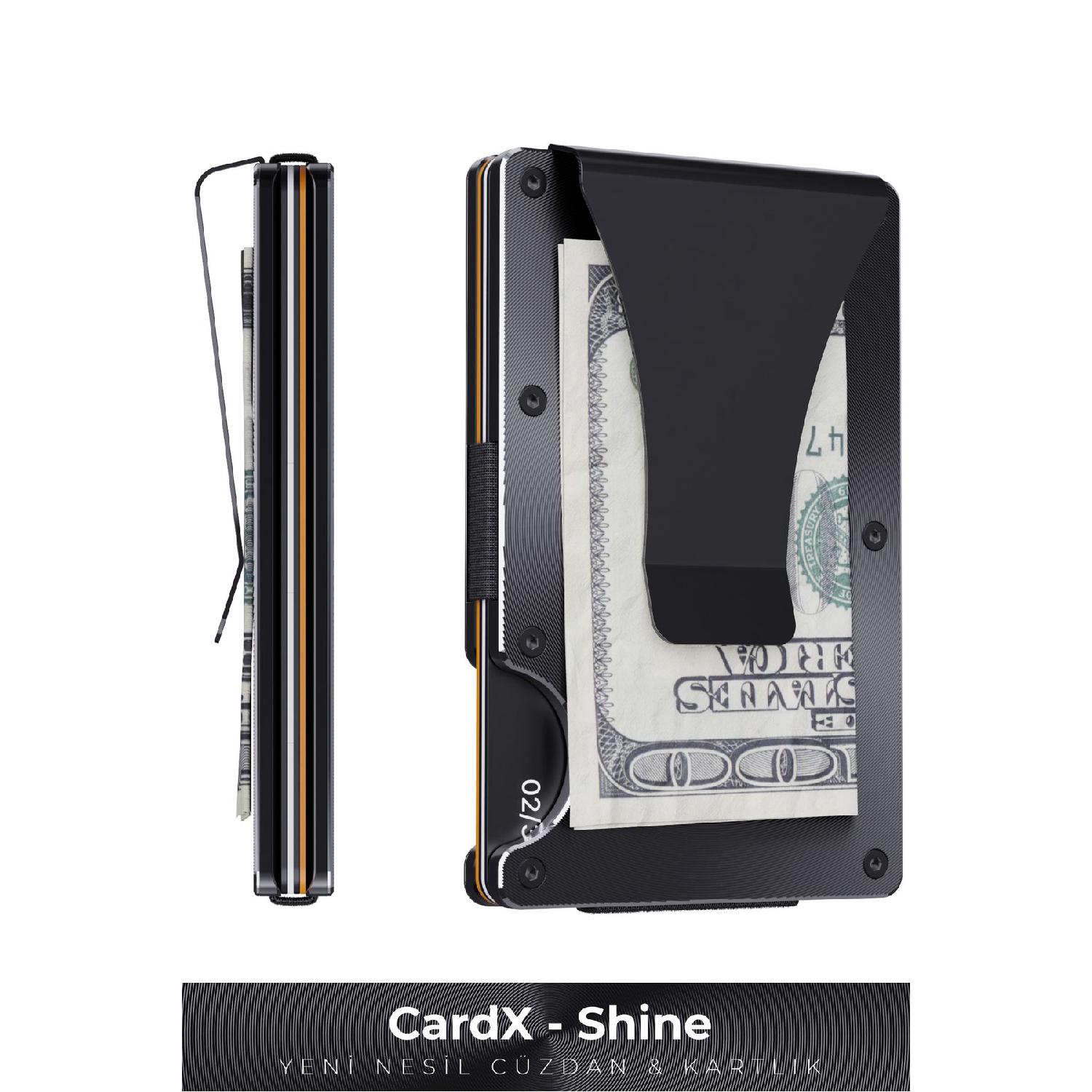 

Cardx — Shine Clips — минималистичный кошелек нового поколения, визитница — блокировка RFID, для женщин Standart
