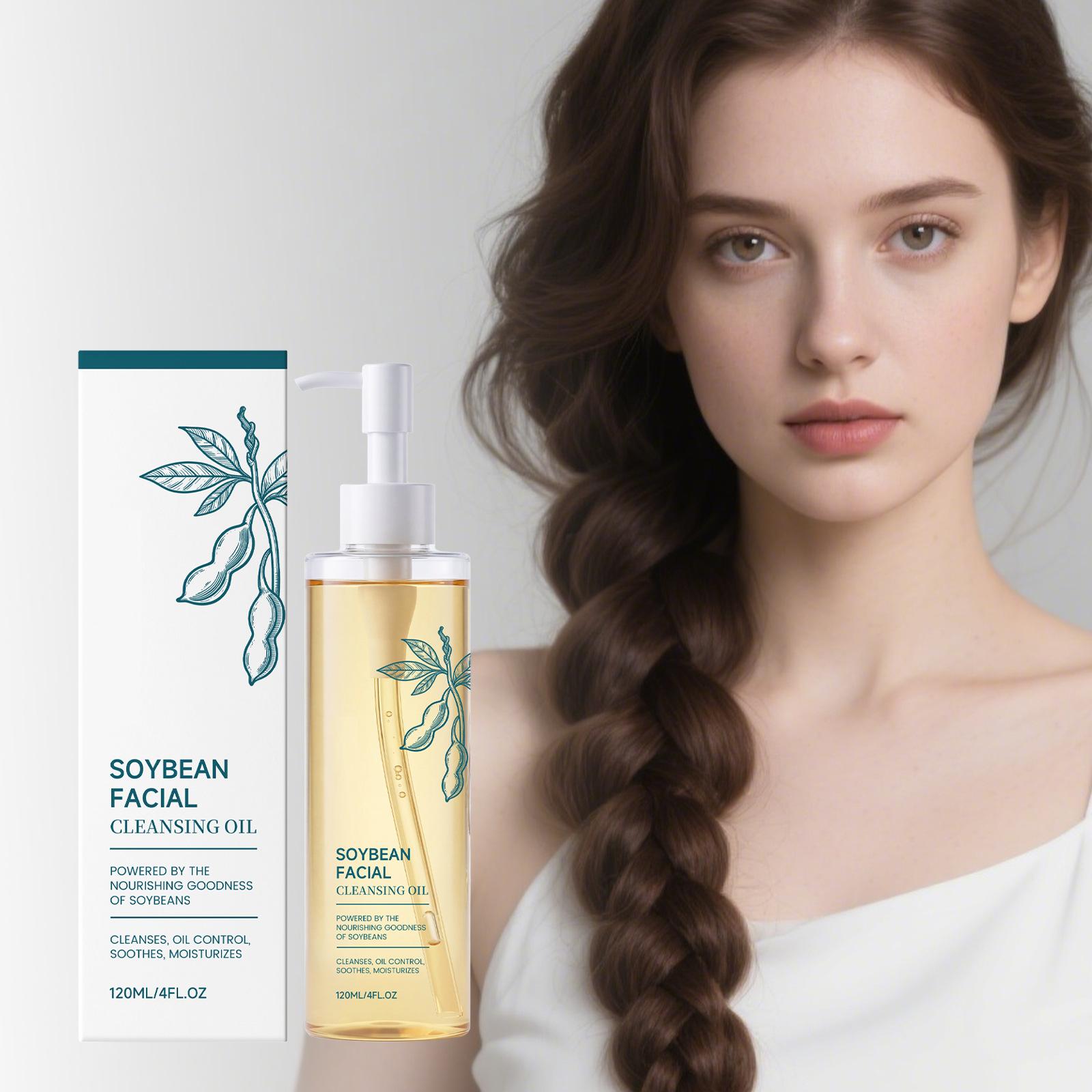 

Soybean Facial Cleansing Makeup Oil Gentle Cleansing, Easy To Rinse, Deeply Residual Makeup From The Face.120ml one size белый