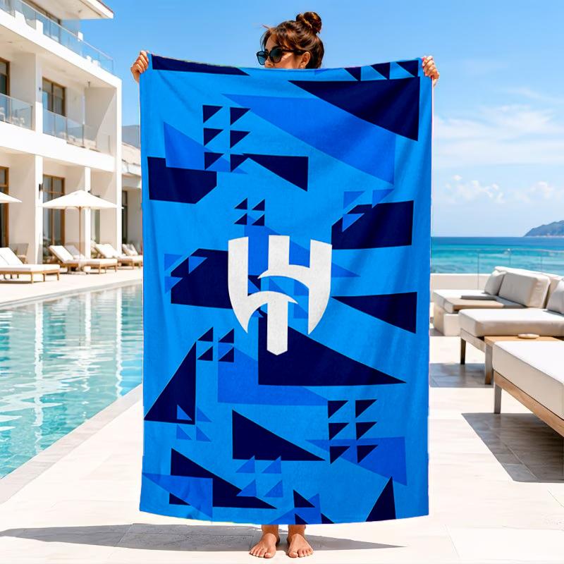 Blue Football Team Beach Towel, Microfiber Beach Towel, Perfect For Pool, Beach, Travel, Home Decor Beach Party Fan Gifts