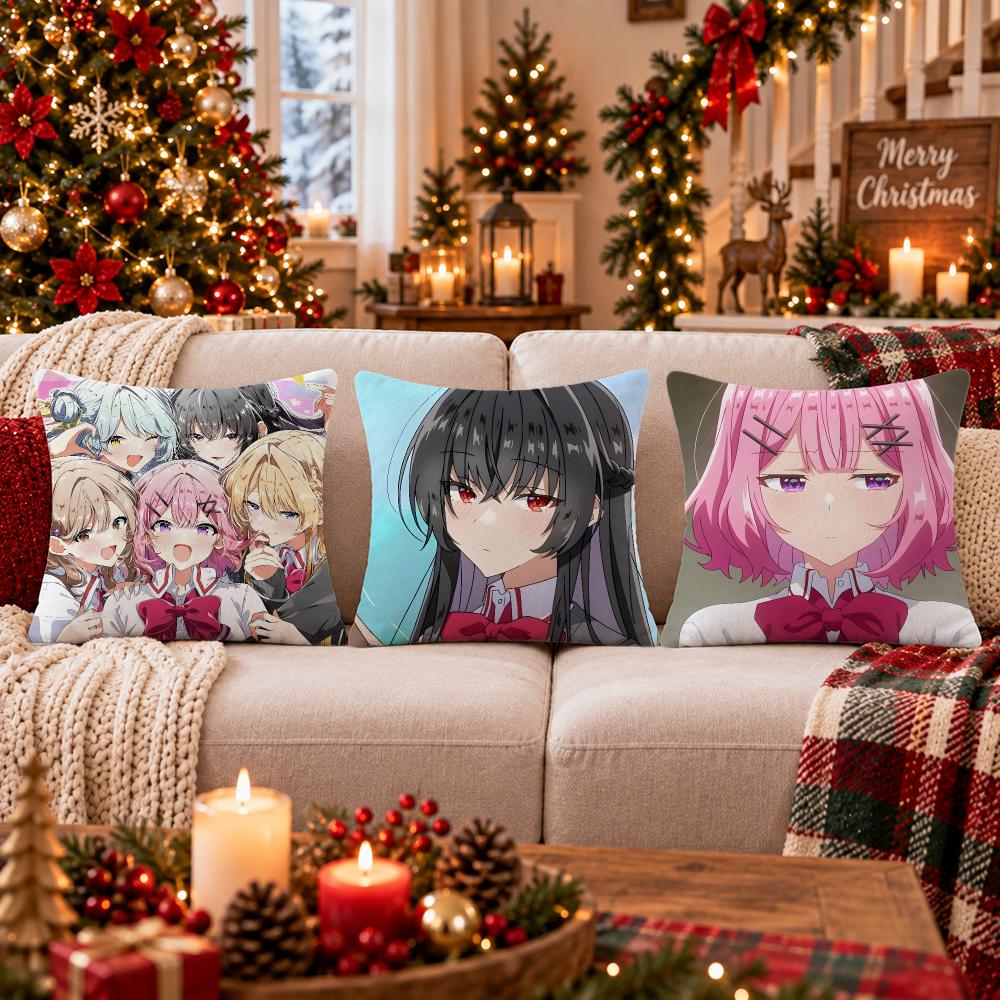 Anime Watanare Cushion Cover Cushion Cover Soft Plush Cushion Covers Fluffy Throw Pillow Cases For Sofa Bedroom