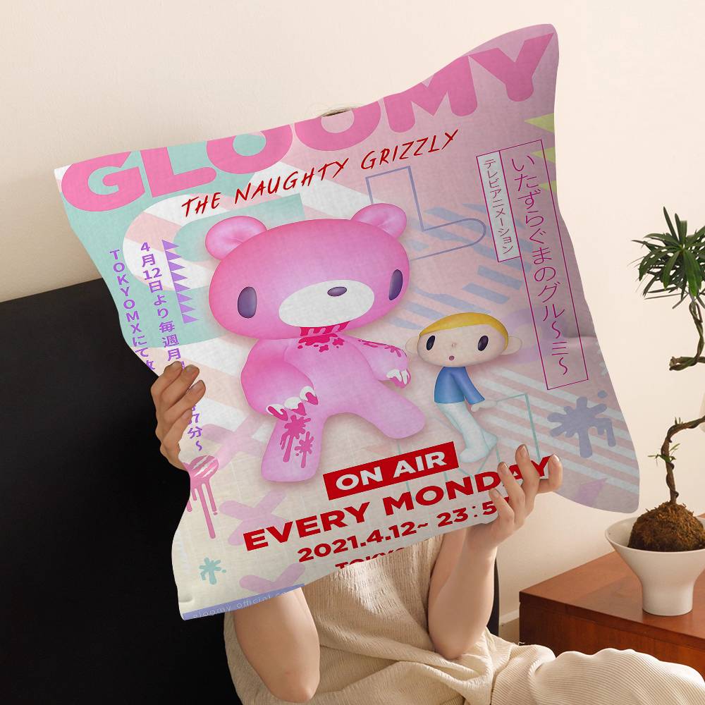 Cartoon G-gloomy Bear Personalized Pillow Cover Kids Bedroom Wild Party Decor Pillowcase Kid Birthday Shower Gift