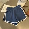 Classic Side Striped Sports Shorts for Women A-line White Edge Slim Loose Running Home Casual All-match Hot Pants Summer