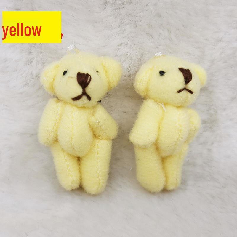 

Мини Шарнирный Брелок Плюшевый Мишка - 4см Плюшевая Игрушка с Аксессуарами для Одежды 4cm жёлтый