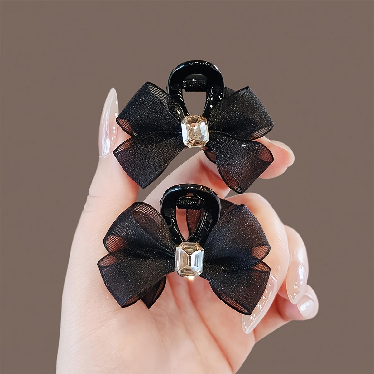 

2PC/Women s Premium Headgear Small Grab Clip Side Hairpin Forehead Clip Women s Bangs Clip Bow Hair Accessories Ponytail Clip