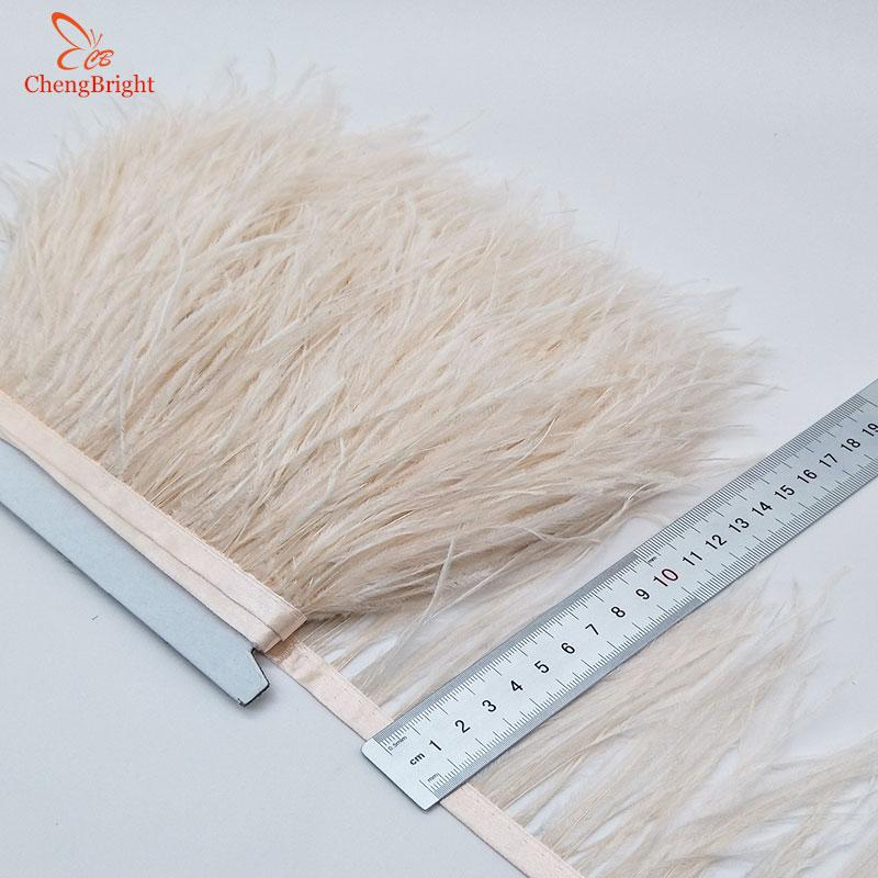 FeatherChengBright High Quality 10Yards Mint Green Ostrich Feather Ribbon Ostrich Feathers Trim Fringe Clothing Decoration