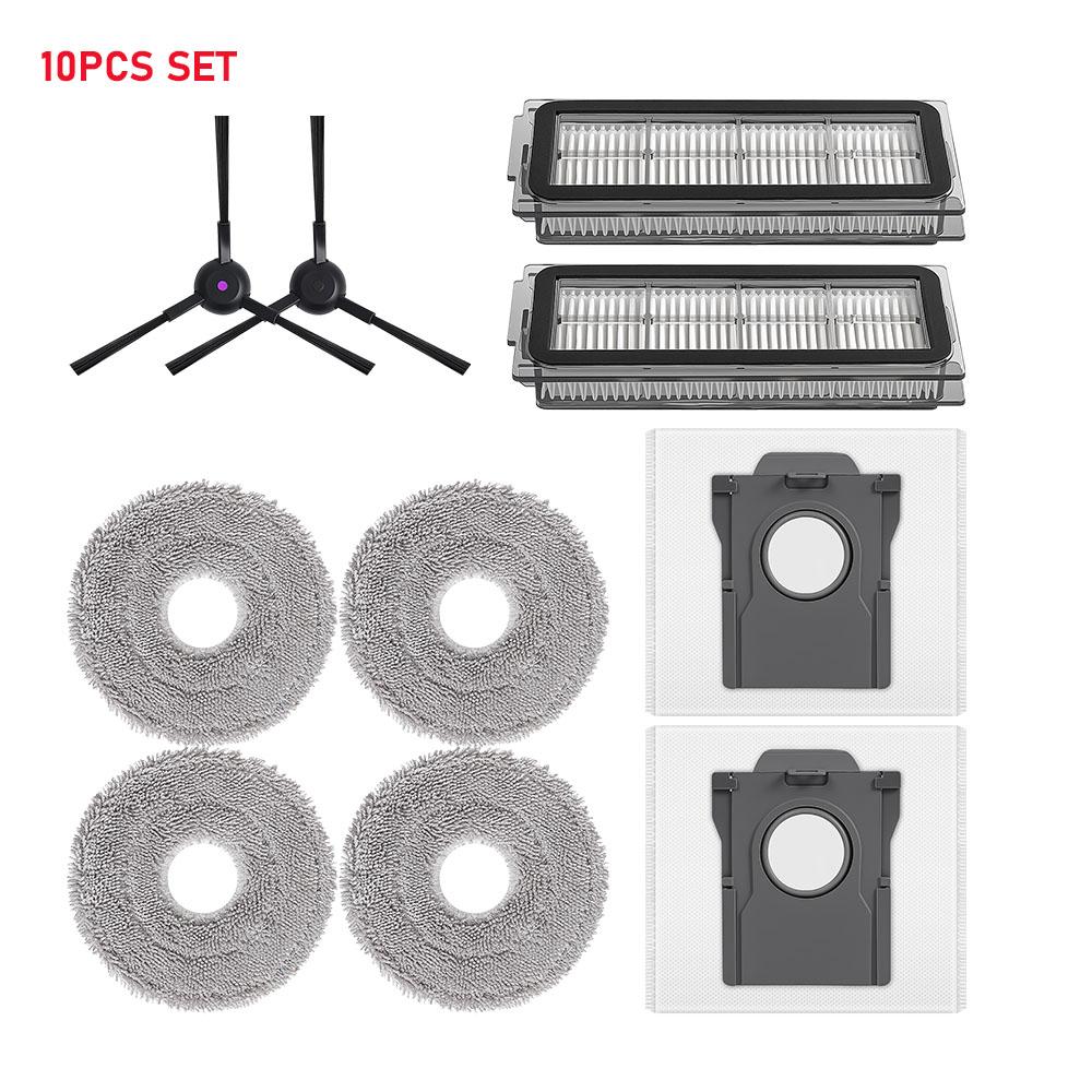 Hepa Filter Main Side Brush Spare Parts For Midea V12 Pro Sweeping Robot Vacuum Cleaner Dust Bag Mop Pad Home Accessories