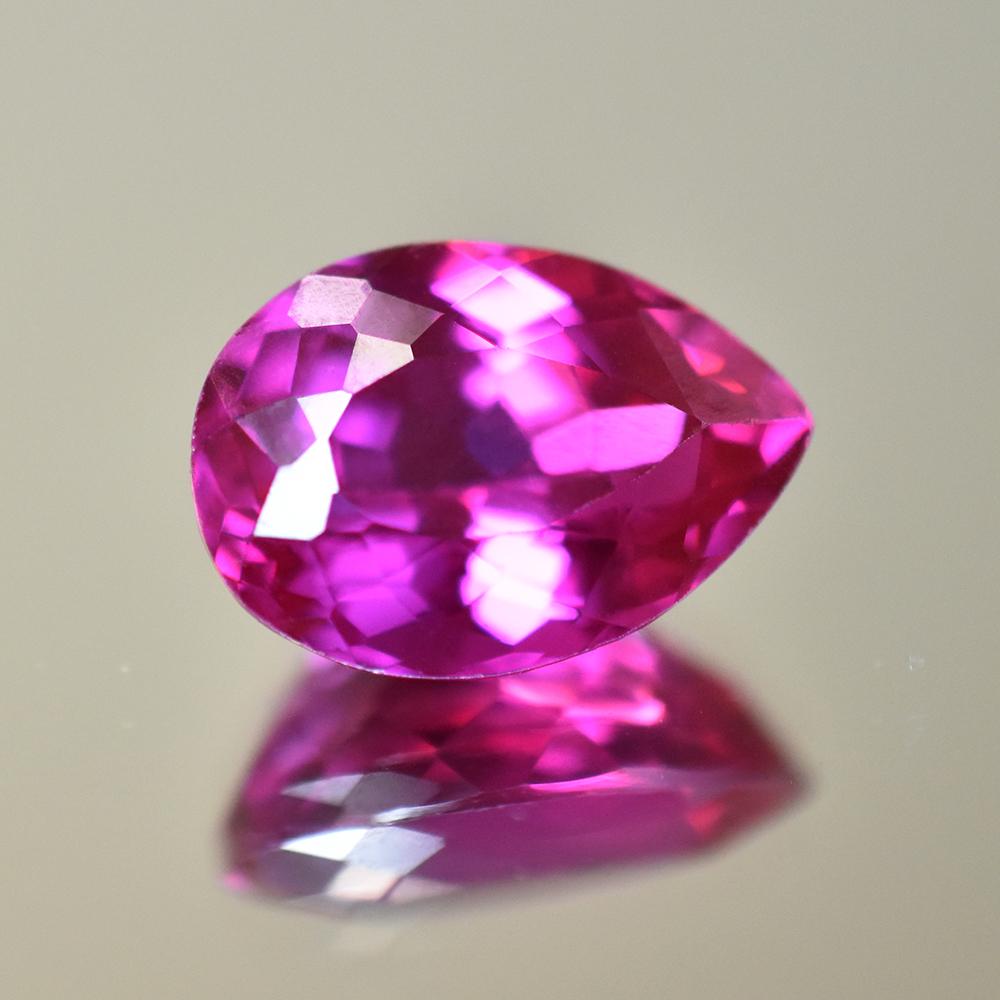 Natural Pink Sapphire 11ct Pear Cut Certified Loose Gemstone