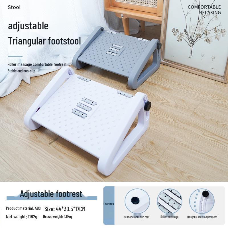 Adjustable Office Footrest Stool for Under Desk Anti-Leg-Crossing