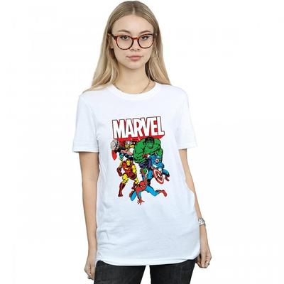 Damen/Damen Hero Group Boyfriend-T-Shirt aus Baumwolle