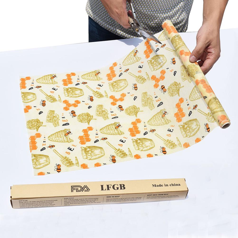 Reusable Beeswax Food Wraps Roll Eco Friendly Washable Food Grade Packaging Cloth