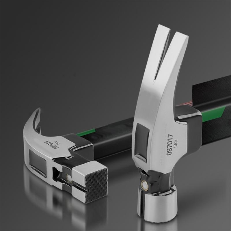 Multifunctional Steel Hammer with Automatic Nail Suction Non Slip Grip for Woodworking and Home Repair