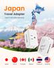 3 Prong To 2 Prong Adapter, LENCENT Plug Extender, Wall Plug Splitter with 3 AC Outlets, Travel Power Adapter for US To Japan Japanese