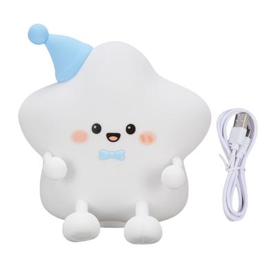 Cute Star Night Light for Bedroom Silicone Nursery Night Light 1200mAh Battery Rechargeable Bedside