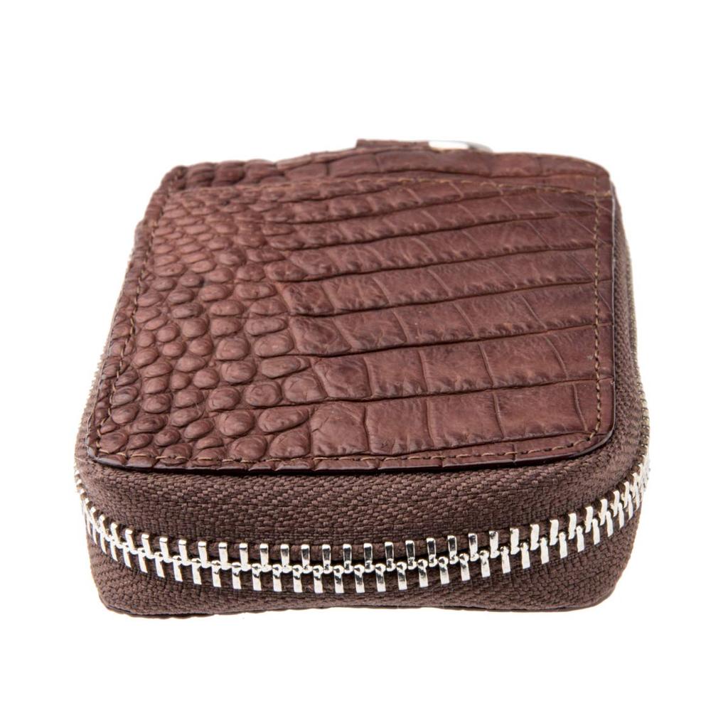 [Revetta] Crocodile Leather Smart Key Case, Brown, Genuine Leather, Matte Finish [083-2crk]