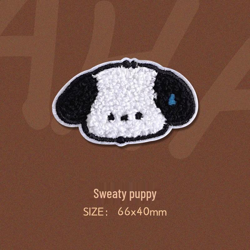 Adorable Cartoon Puppy Embroidered No-Sew Patch for Kids' Clothing Repairs