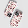[MagSafe Magnetic Suction] Girl's Heart Red Floral Apple 15/16promax Mobile Phone Case Frosted Case
