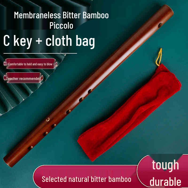 

Beginner Bitter Bamboo Flute for Adults and Kids, F or G Key, Entry-Level Transverse Flute, Small Niche Musical Instrument.