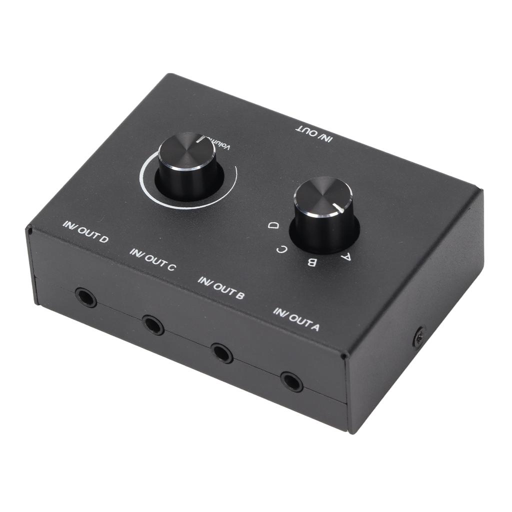 4 Ports 3.5mm Stereo Passive Switcher 1 In 4 Out 4 In 1 Out Converter for MP3 Headphones