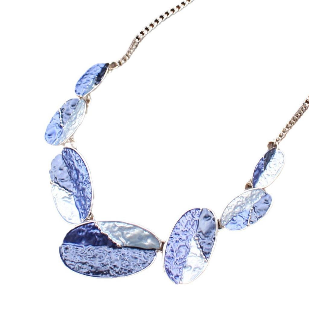 Luxury hot-selling color painting oil oval leaf necklace, fashionable and high-end women's banquet street necklace
