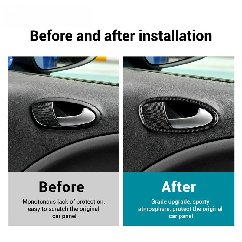 Real Soft Carbon Fiber Sticker For Seat Leon Altea 2005 2006 2007 2008 2009 2010 2011 2012 LHD RHD Car Door Handle Switch Trim.