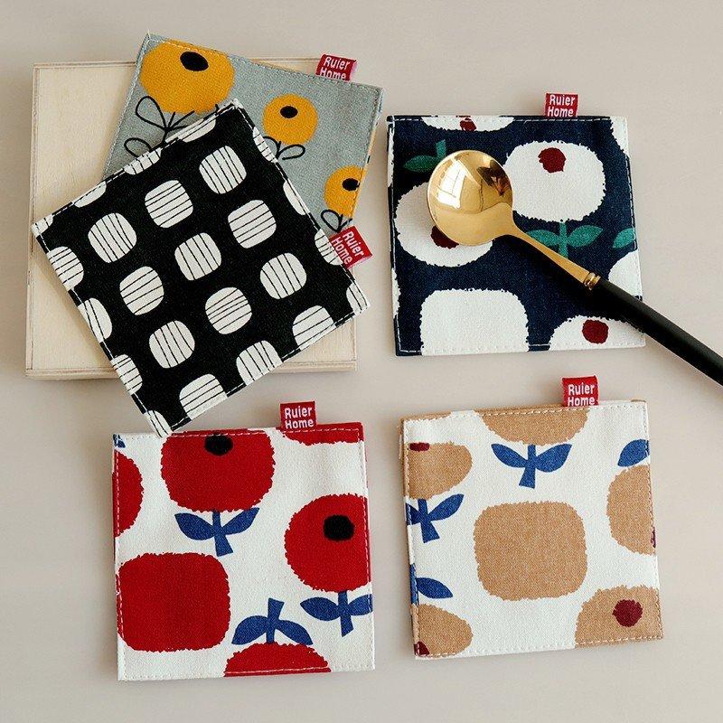 Coasters Fabric Double Layer Mug Coasters Tea Cup Coasters Heat Insulation Coasters