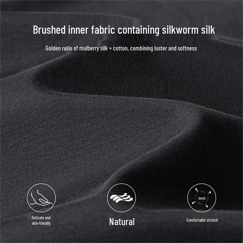 JEEP Men's Silk-Blend Long Sleeve Crew Neck T-Shirt