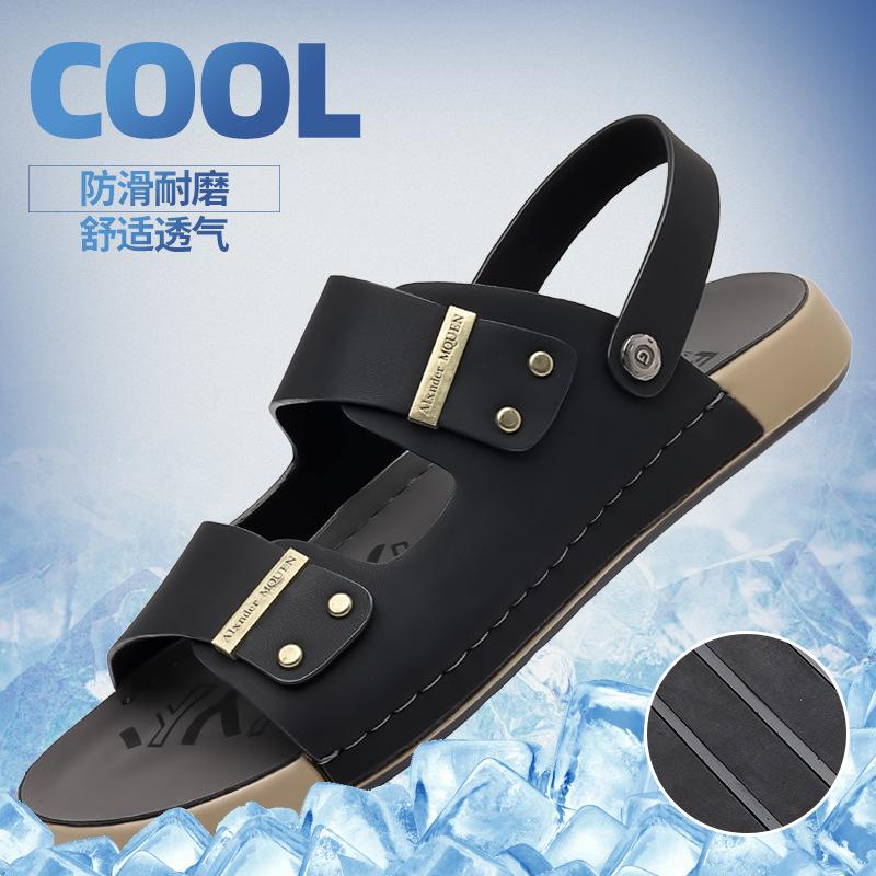 

2025 summer new men s sandals open-toed beach shoes, Korean version of fashion trend casual sandals two wear men s shoes 44