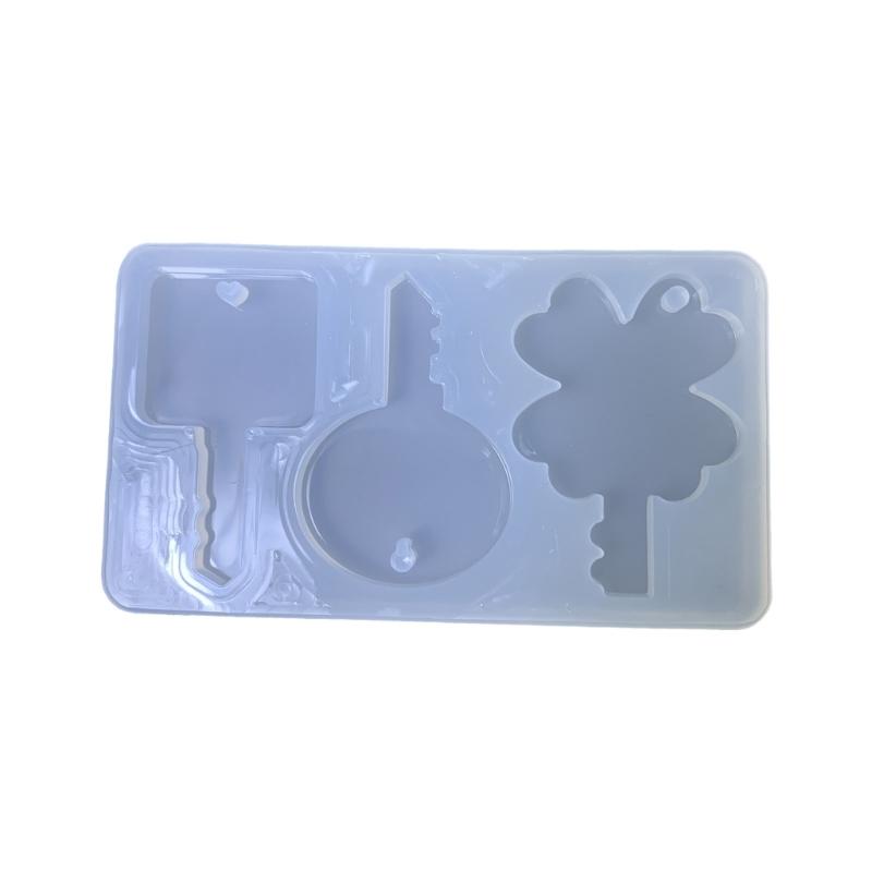 Silicone Mold Clovers Accessories Molds Practical Epoxy Resin Keychain Pendant Ornaments Mould Jewelry Making Supplies