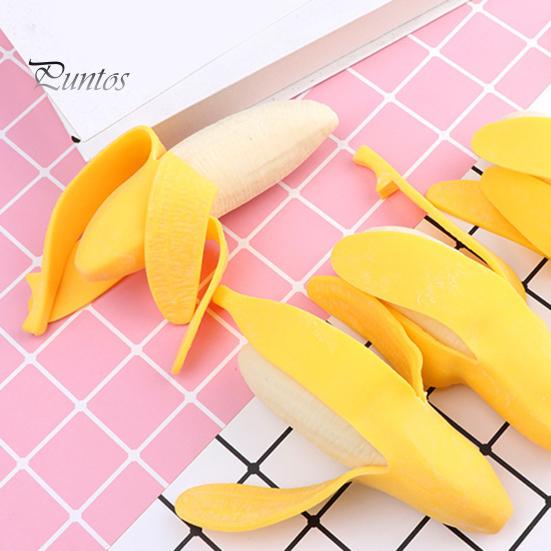 Anxiety Relief Toy 1/2/3Pcs Simulation Peel-off Banana Squeeze Stress Fruit Pinch Sensory Soft Kids Adults TPR Ball Calming Fidget