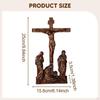 Standing Crucifix with Stand Solid Wood Catholic Ornament Table Cross Jesus On The