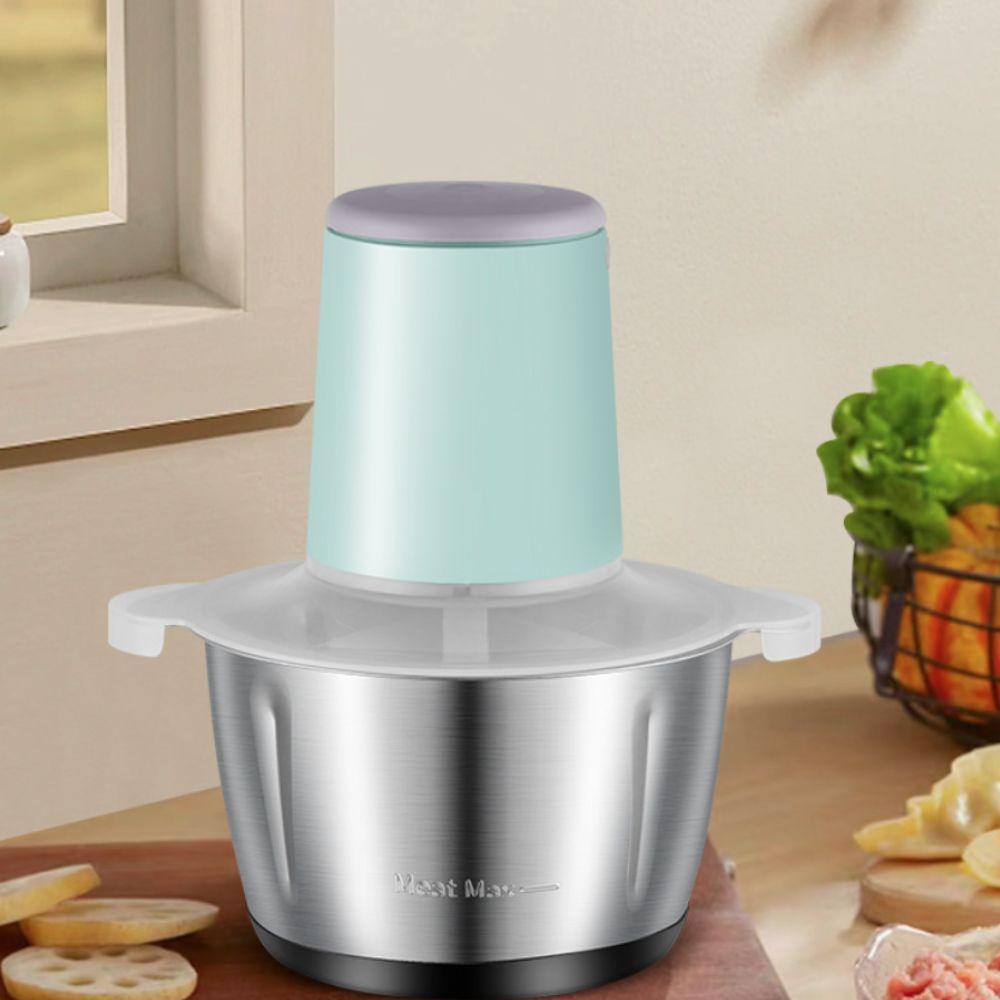 Tritacarne Elettrico Senza Fili Ricarica USB 2 L Robot da Cucina Automatico Grande Capacità Acciaio Inossidabile Tritacarne Cucina