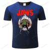 Jaws Tshirt Retro Inspired By Jaws Movie Retro 70s 80s Shark Attack Quints Fish Male Brand Teeshirt Men Summer Cotton T Shirt