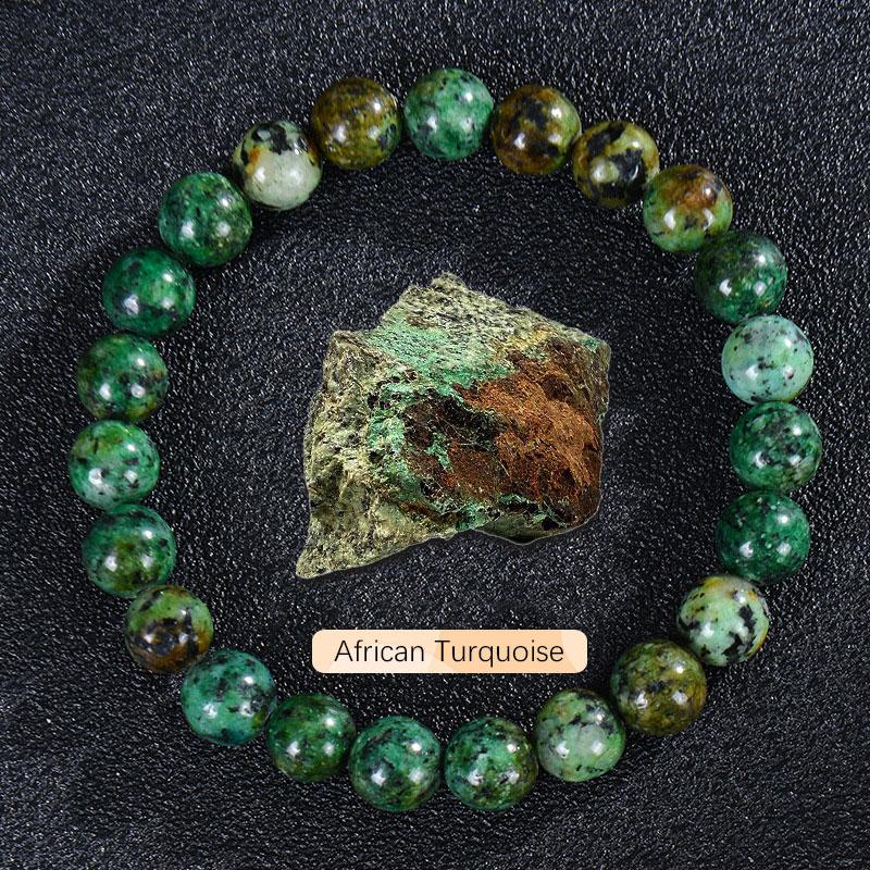 Originalt stensmycke för kvinnor män trendigt Blå Apatit pärlade Zirkon armband chefens dag scen medarbetaruppskattningsgåvor