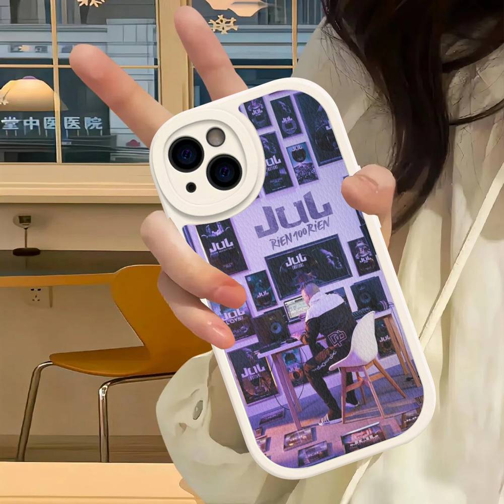 Rapper JuL C'est Pas Des Lol For IPhone 16 15 14 16E 13 12 11 Pro Max Plus Phone Leather Case