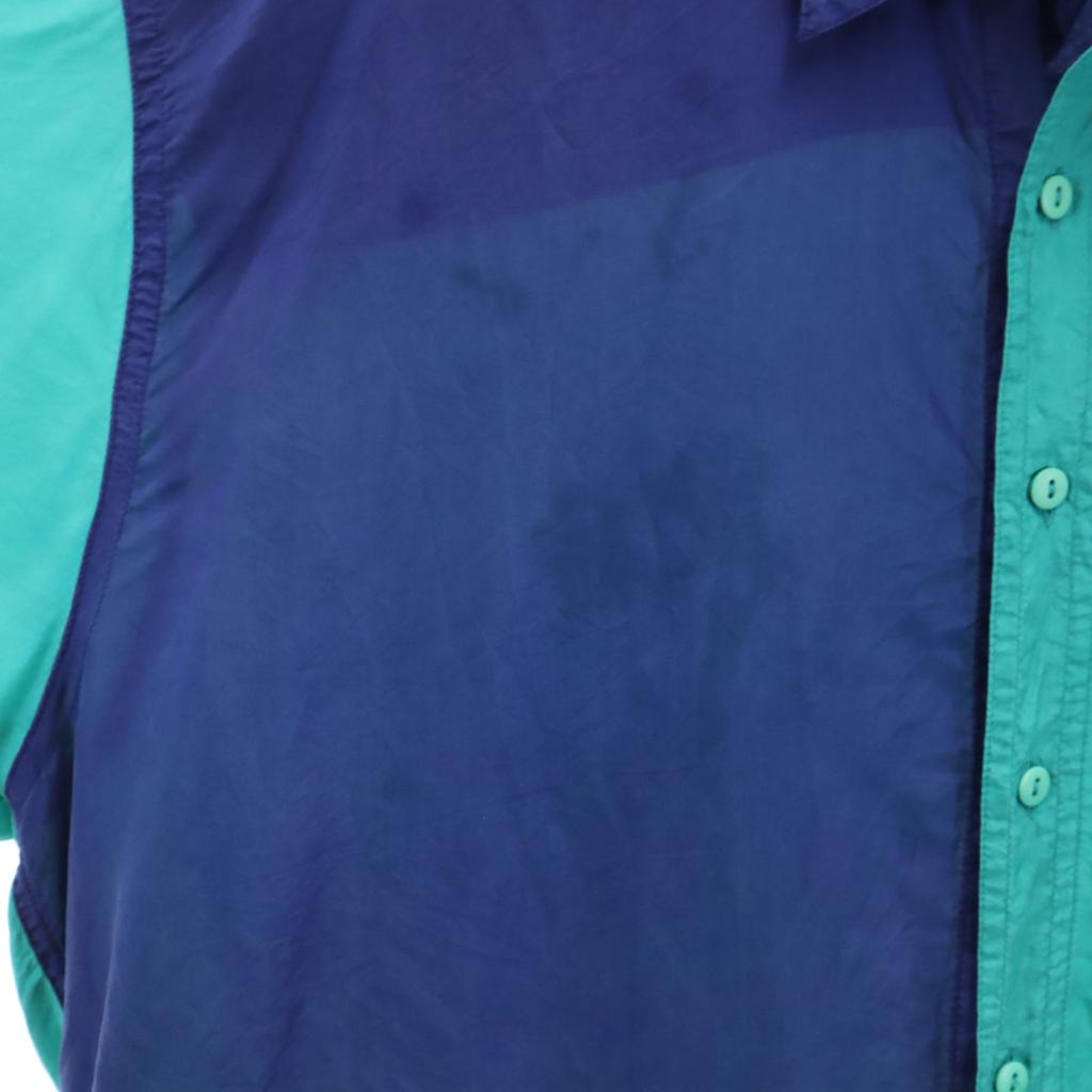 creative edge 90s Silk Old By color Short sleeve shirt XL Emerald green Men's Used