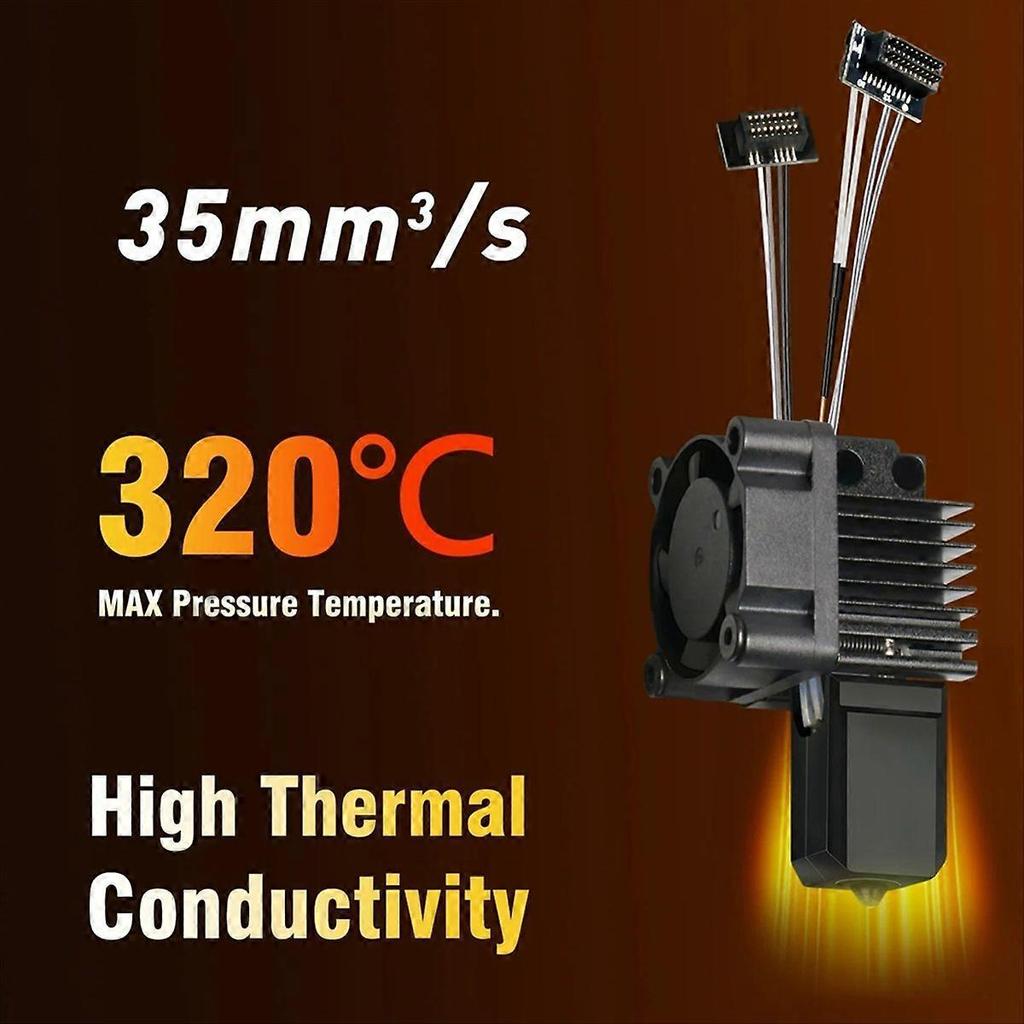 Complete  End Assembly  End for P1P P1S with Fan Upgrade 2.0 with Nozzle Complete Bamboo Lab P1 Carbon