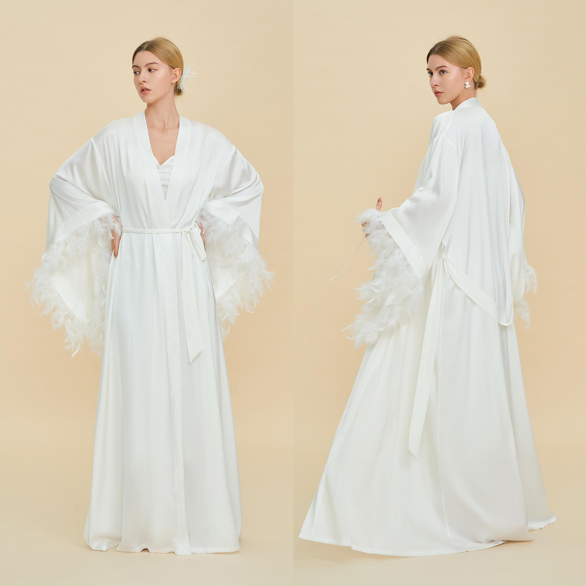 Hotel nightgown women`s morning gown bride
