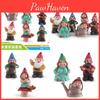 Enchanting Pvc Christmas Gnome Goblin Dwarf Elf Family Models Set Of Six Pieces