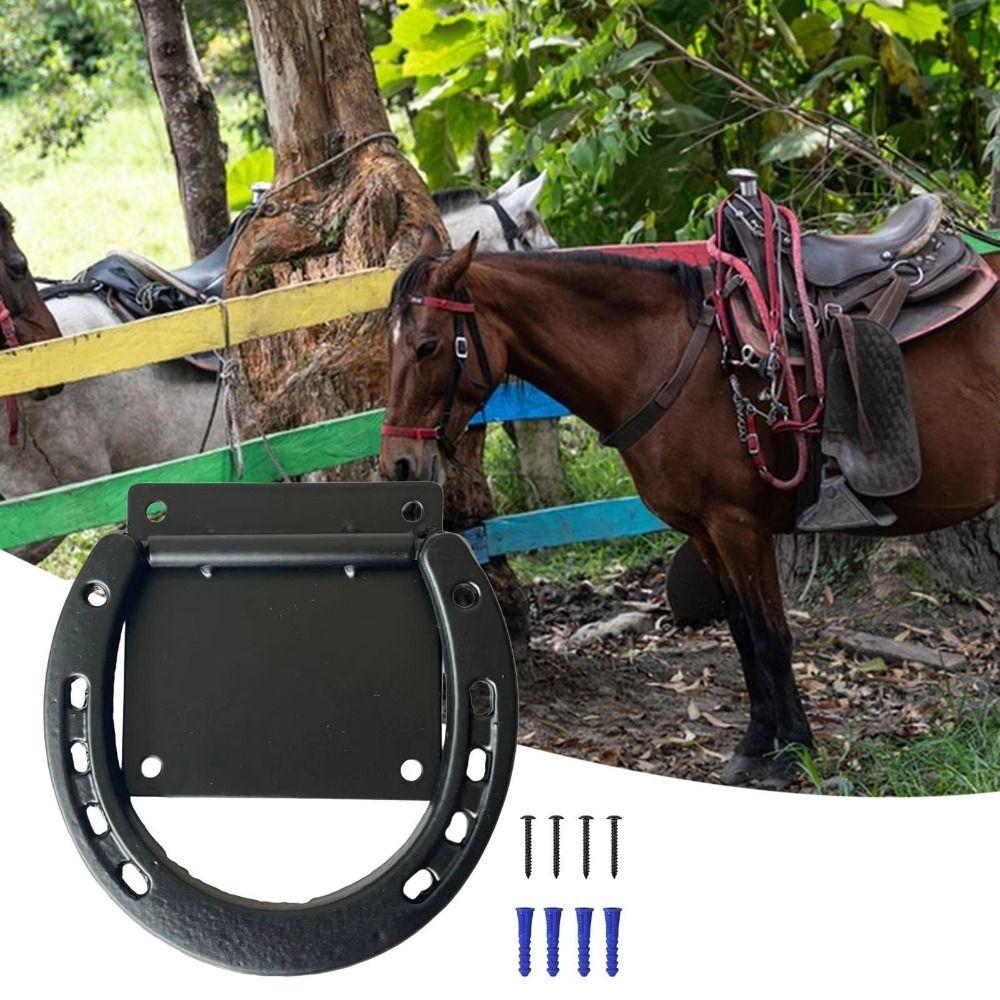 Iron Horse Tie Down Ring Solid Horse Hitching Ring Horse Supplies Horse Safety Tie Ring Stall